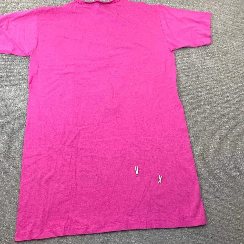 Woman's Sleep Shirt One Size Pink Seashell Starfish Beach Single Stitch USA Made